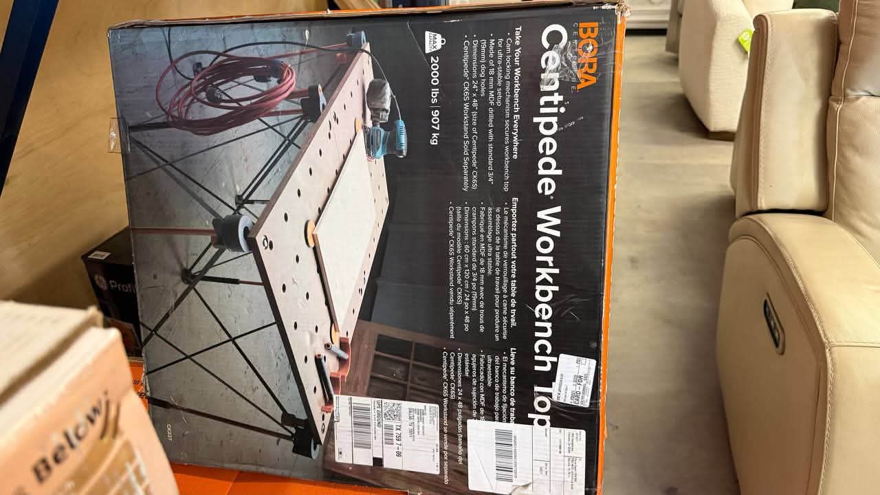 BORA Centipede 24 in. x 48 in. Workbench Top for Sawhorse with 3/4 in. - Image 2
