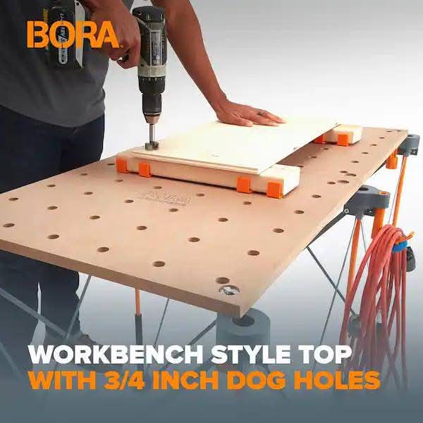 BORA Centipede 24 in. x 48 in. Workbench Top for Sawhorse with 3/4 in. - Image 4