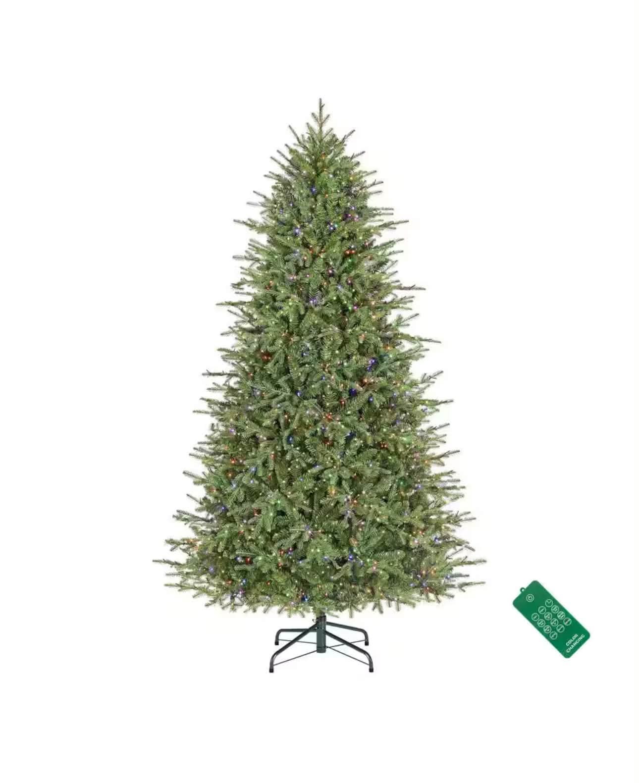 7.5 ft Elegant Twinkling Grand Fir LED Pre-Lit Artificial Christmas Tree T27 - Image 4
