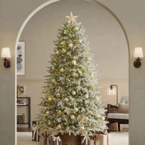 7.5 ft. Grand Duchess Twinkling Balsam Fir Flocked LED Pre-Lit Artificial Christmas Tree T26