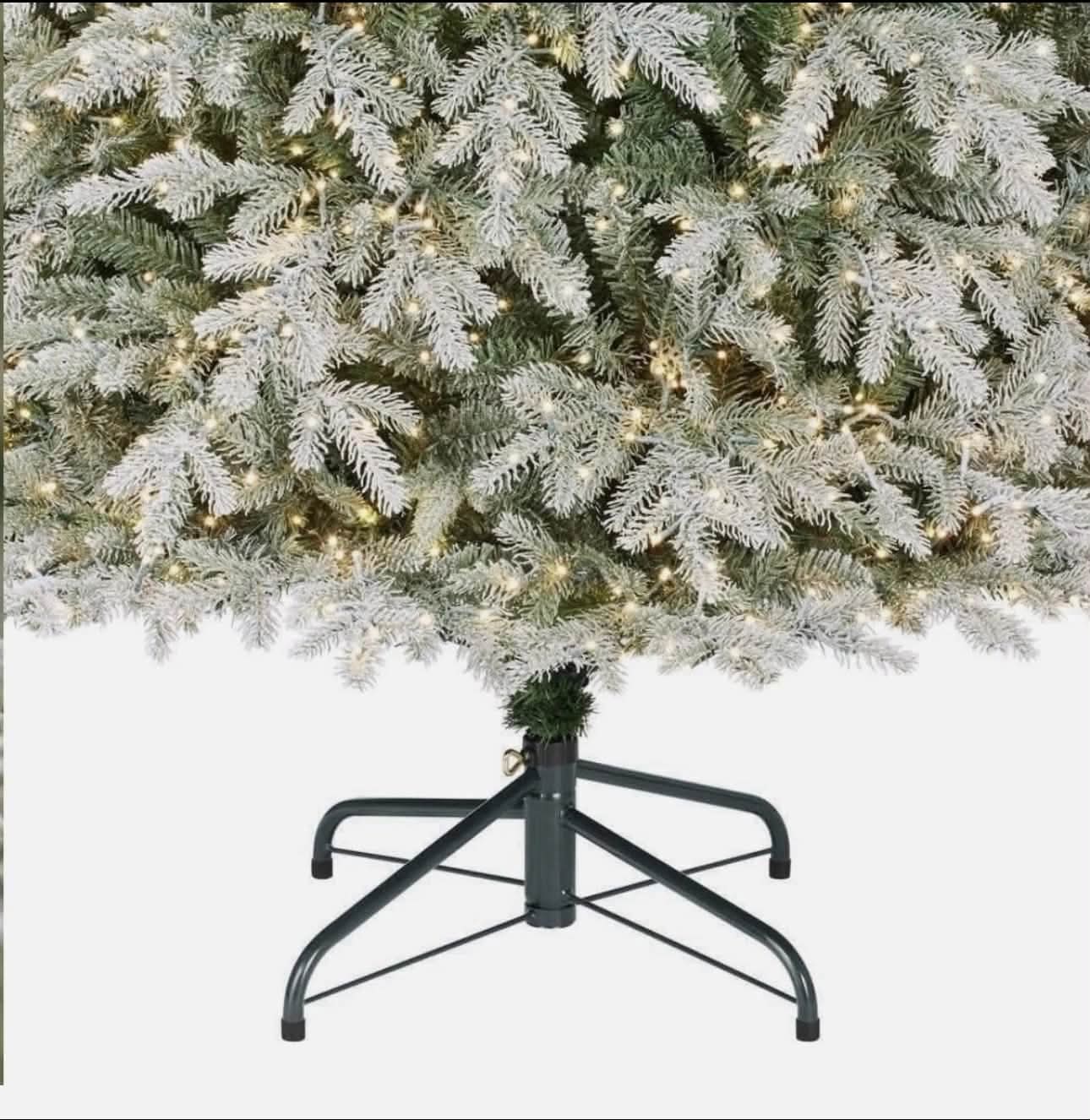 7.5 ft. Grand Duchess Twinkling Balsam Fir Flocked LED Pre-Lit Artificial Christmas Tree T26 - Image 4