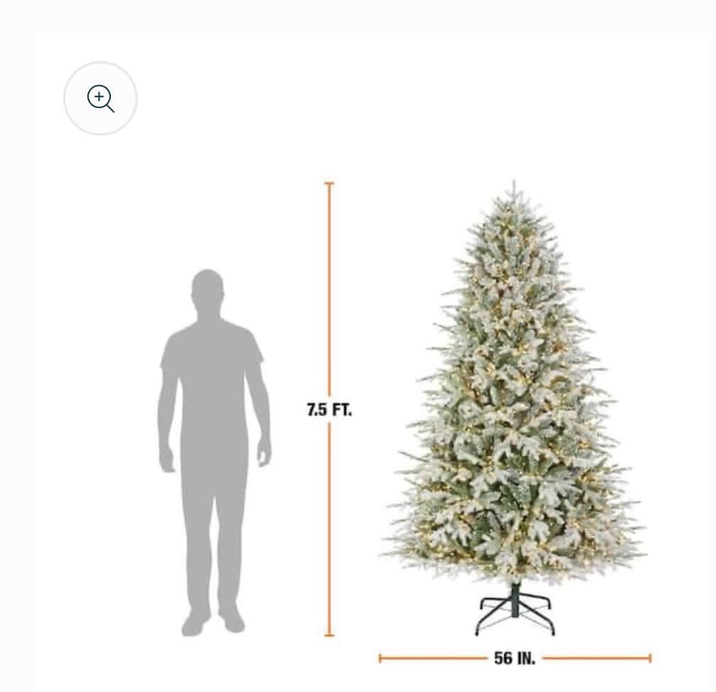 7.5 ft. Grand Duchess Twinkling Balsam Fir Flocked LED Pre-Lit Artificial Christmas Tree T26 - Image 5