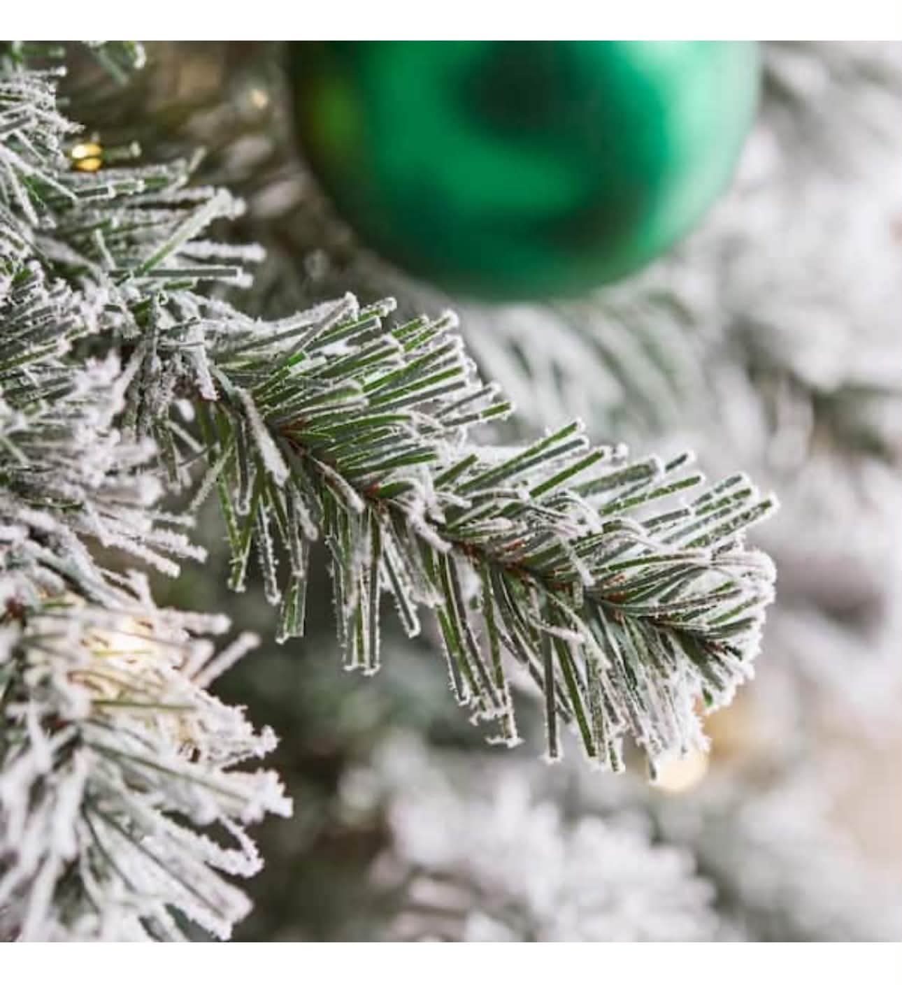 7.5 ft. Festive Mixed Pine Flocked LED Pre-Lit Artificial Christmas Tree T12 - Image 4