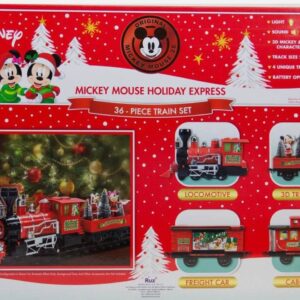 Disney Mickey Mouse Holiday Express – 36-Piece Train Set Collector’s Edition.