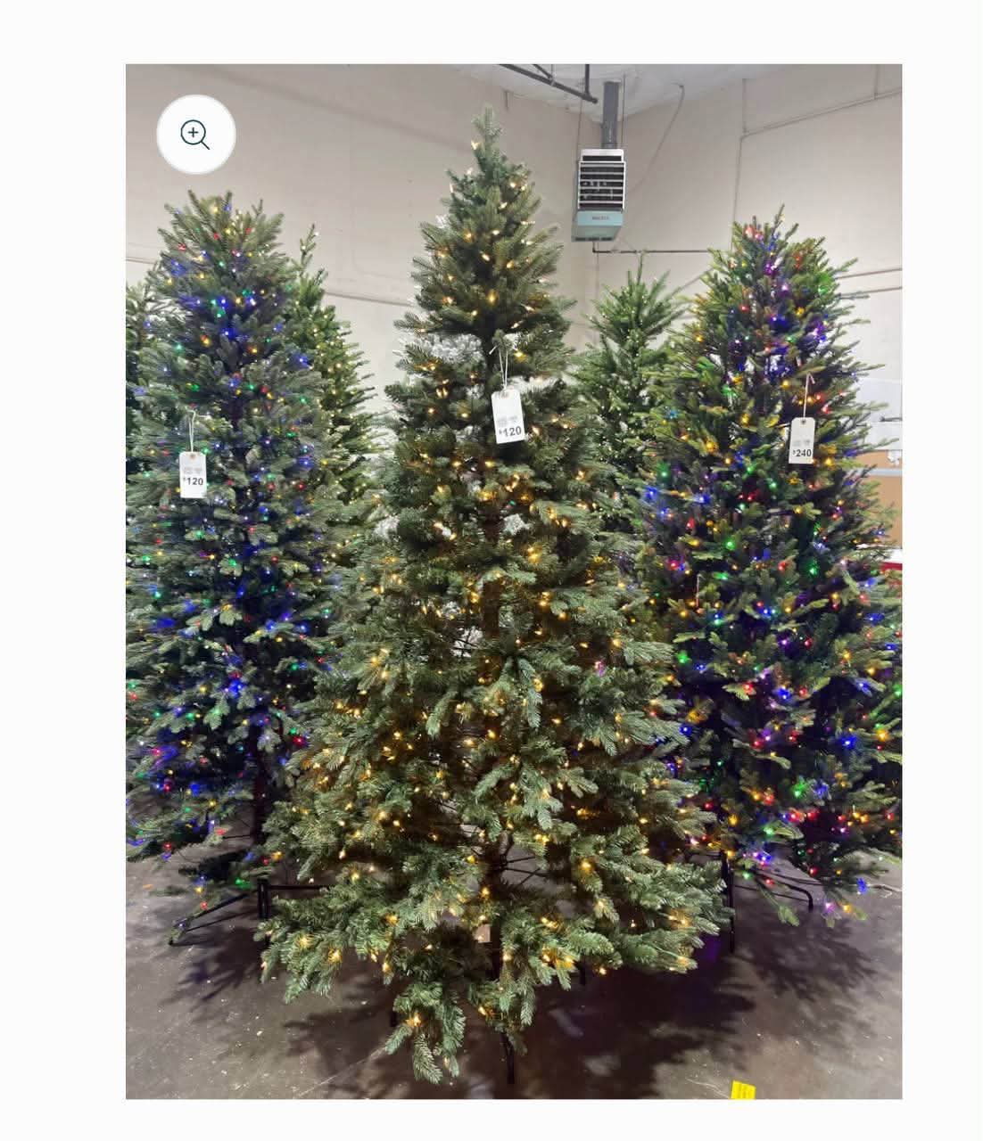 7.5 ft. Nostalgic Noble Fir LED Pre-Lit Christmas Tree T18