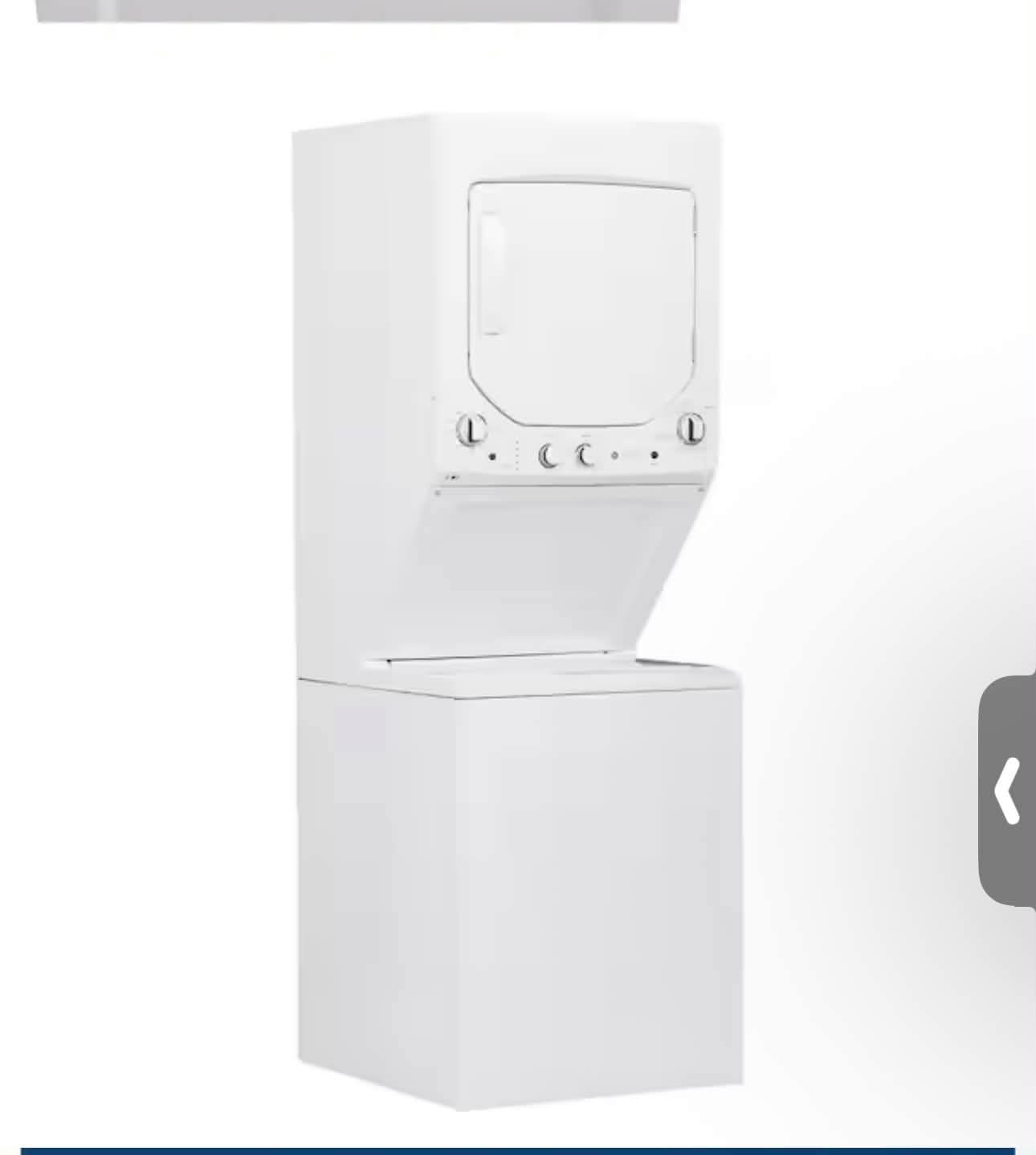 GE Unitized Spacemaker® 2.3 cu. ft. Capacity Washer with Stainless Steel Basket and 4.4 cu. ft. Capacity Electric Dryer