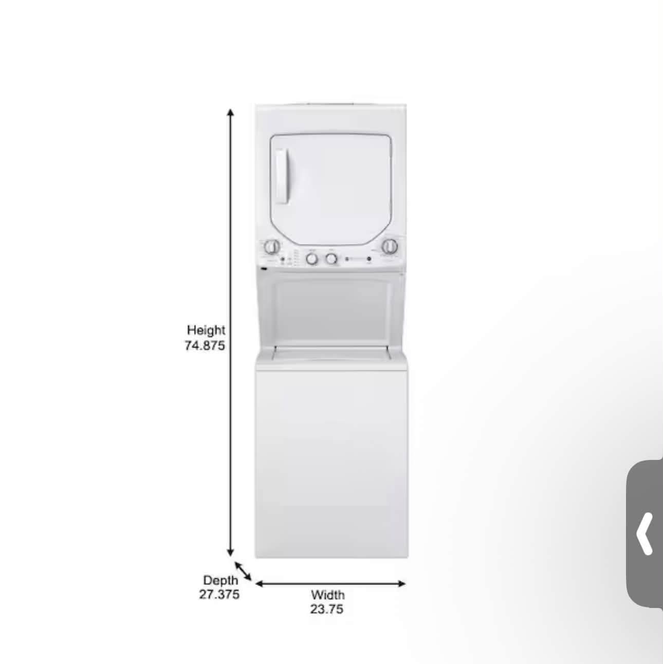 GE Unitized Spacemaker® 2.3 cu. ft. Capacity Washer with Stainless Steel Basket and 4.4 cu. ft. Capacity Electric Dryer - Image 4