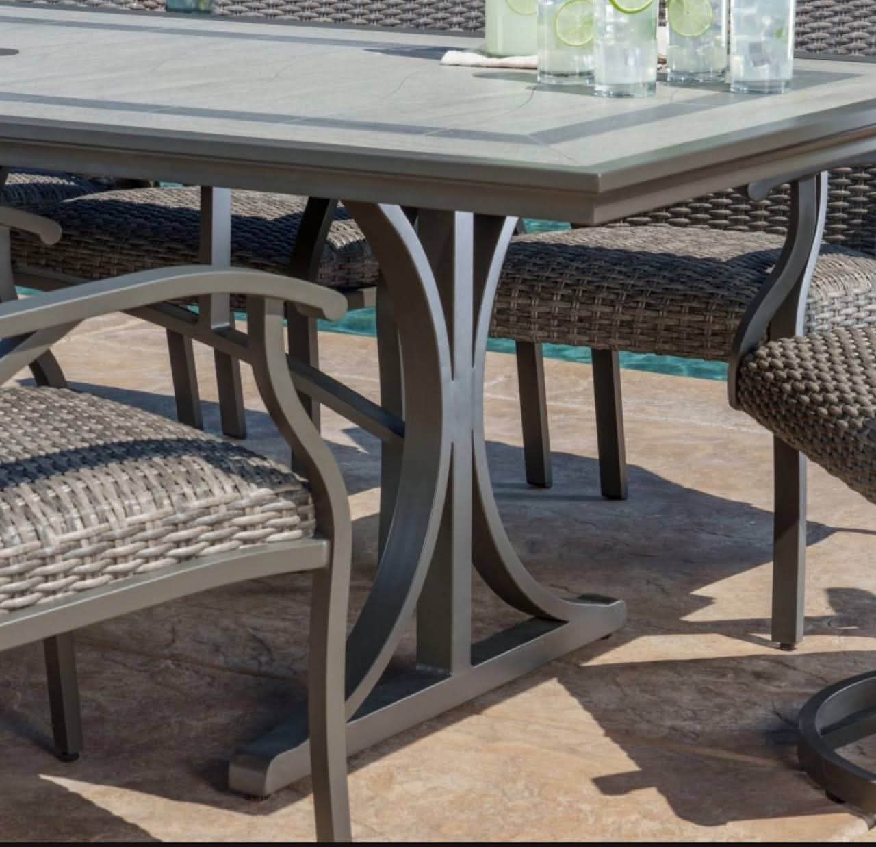 SunVilla Cobalt 9-Piece Outdoor Patio Dining Set - Image 3
