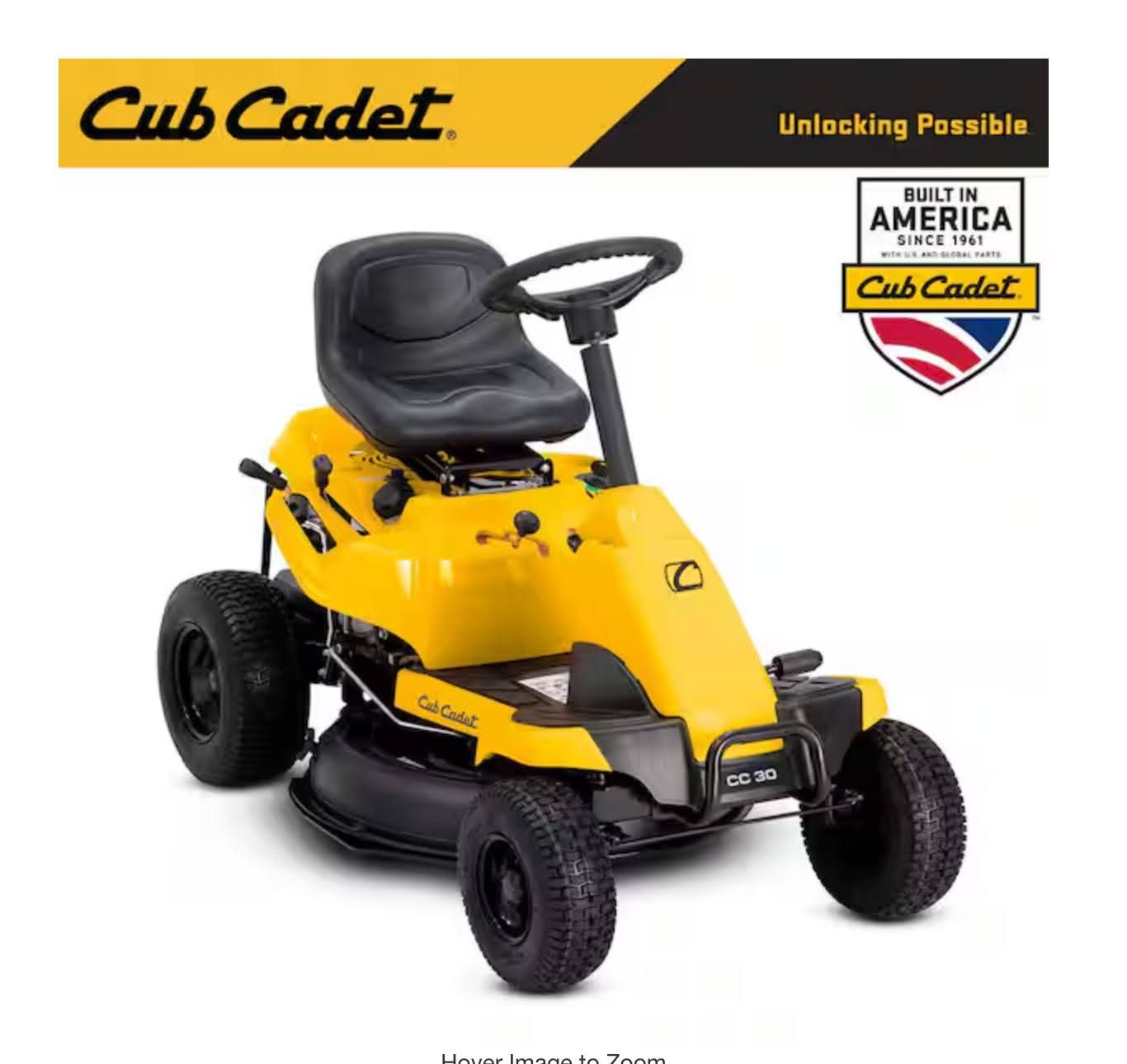 Cub Cadet 30 in. 10.5 HP Briggs and Stratton Engine 6-Speed Manual Drive Gas Rear Engine Riding Mower