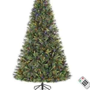 Home Accents Holiday 7.5 ft. Forest Pine LED Pre-Lit Artificial Christmas Tree T16