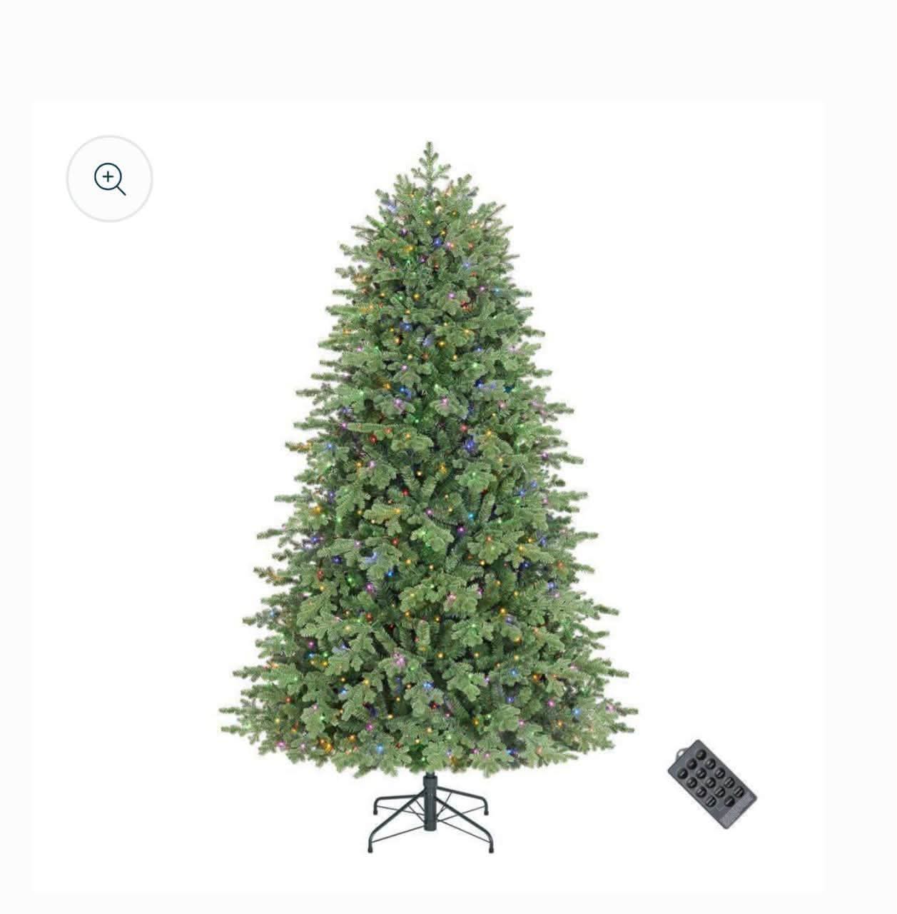 Home Accents Holiday 7.5 ft. Montrose Douglas Fir LED Pre-Lit Artificial Christmas Tree T20
