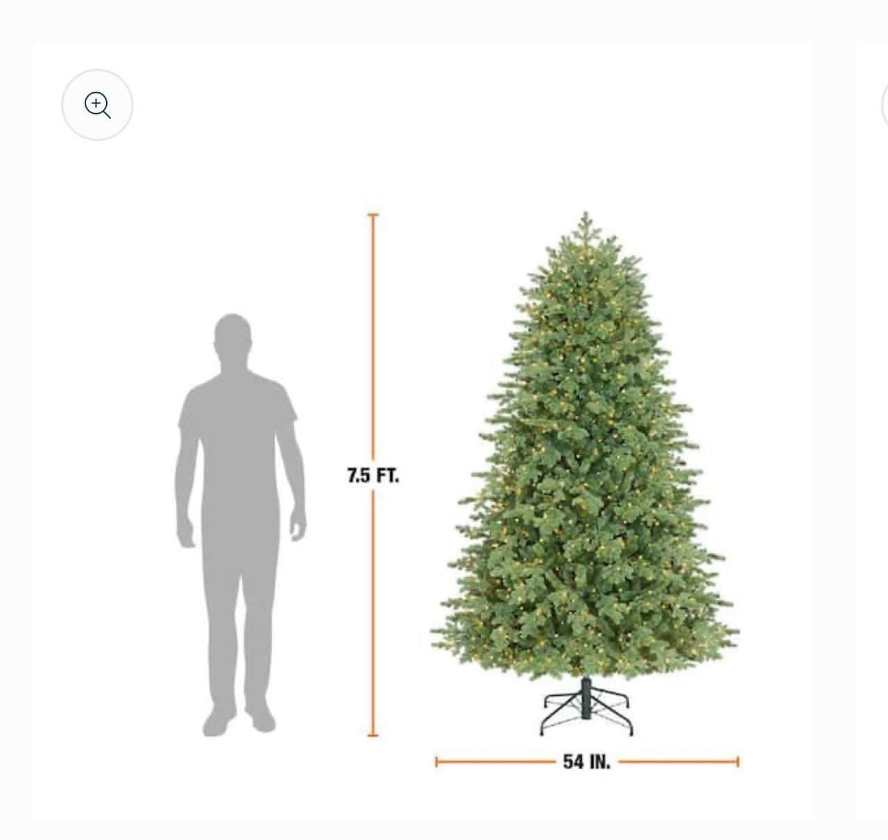 Home Accents Holiday 7.5 ft. Montrose Douglas Fir LED Pre-Lit Artificial Christmas Tree T20 - Image 2