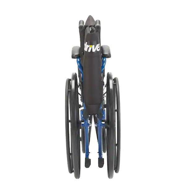 Drive Medical 18 in. Blue Streak Wheelchair with Flip Back Desk Arms and Elevating Leg Rests - Image 3