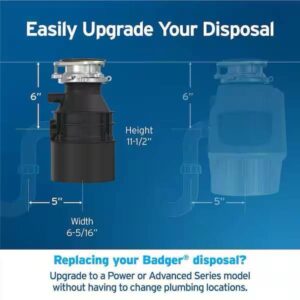 InSinkEratorBadger 500, 1/2 HP Continuous Feed Kitchen Garbage Disposal, Badger Series